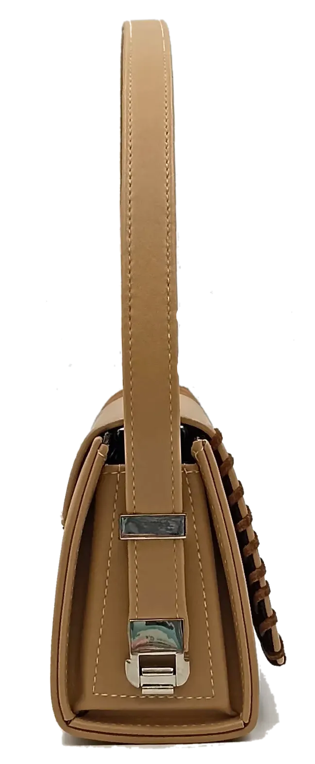 Vintage Schultertasche beige/braun – Bild 3