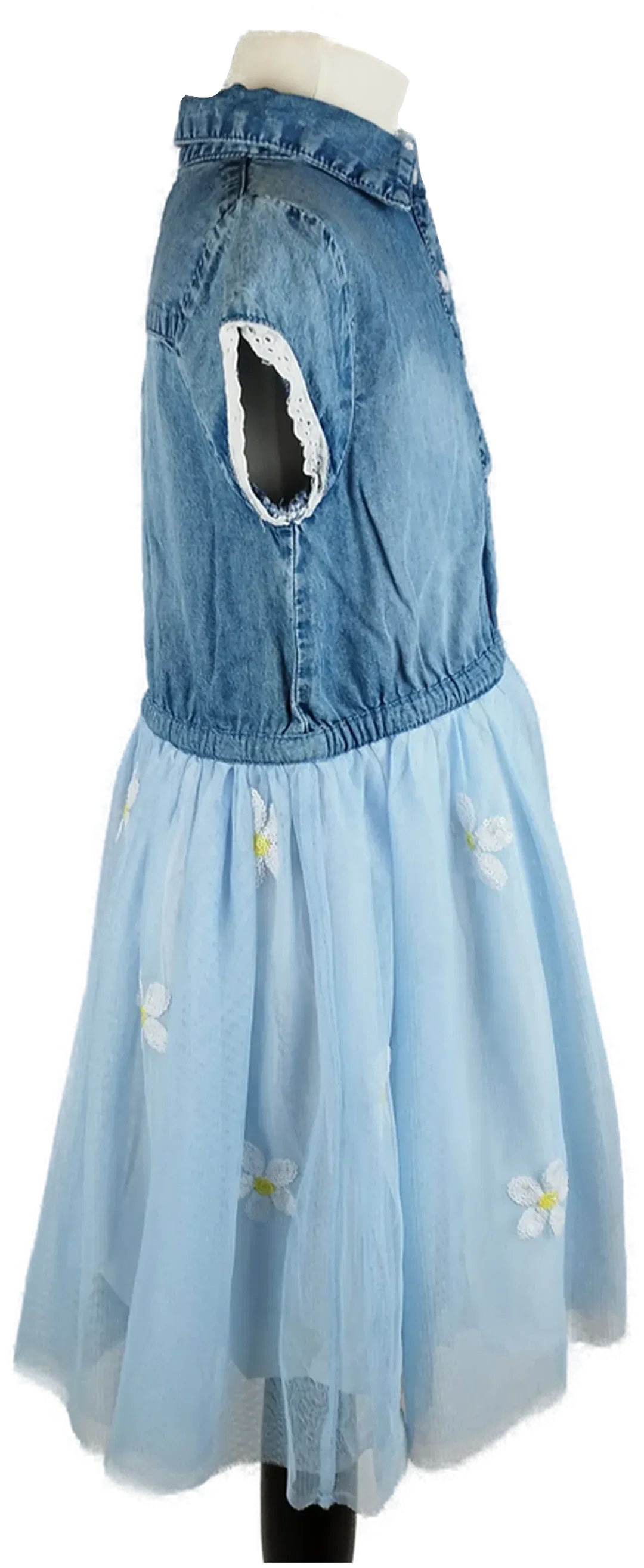 Topolino Kinder-Jeanskleid - Gr 128 / OT 100% Baumwolle – Bild 2