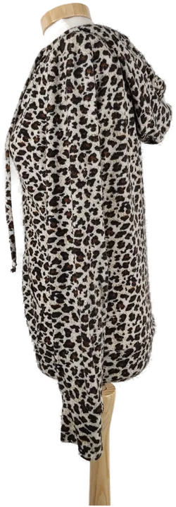 Weste 'blind date - Casual Wild', langarm mit Zipp und Kapuze, braun/beiger Animalprint, Größe M - Bild 2