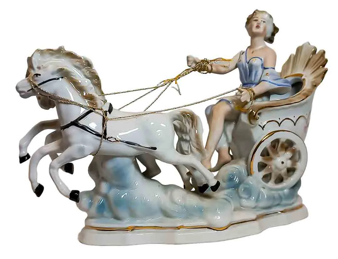 Regent Porzellanfigur Prunkwagen mit Pferden 27 cm - Bild 4