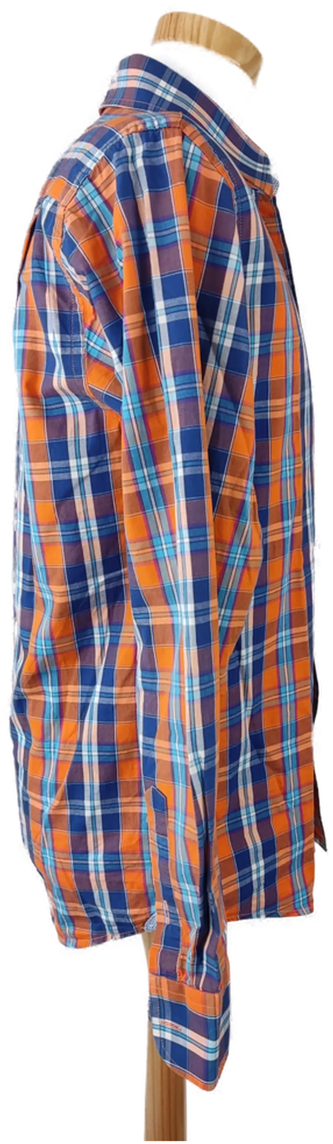 Tom Ramsey Herrenhemd orange/blau kariert - Gr. M – Bild 2