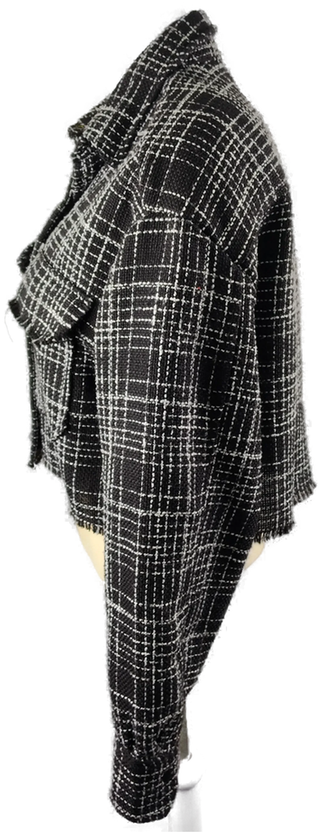 H&M Damenblazer Mit Top Schwarz-Weiß | Retro-Chic – Bild 4