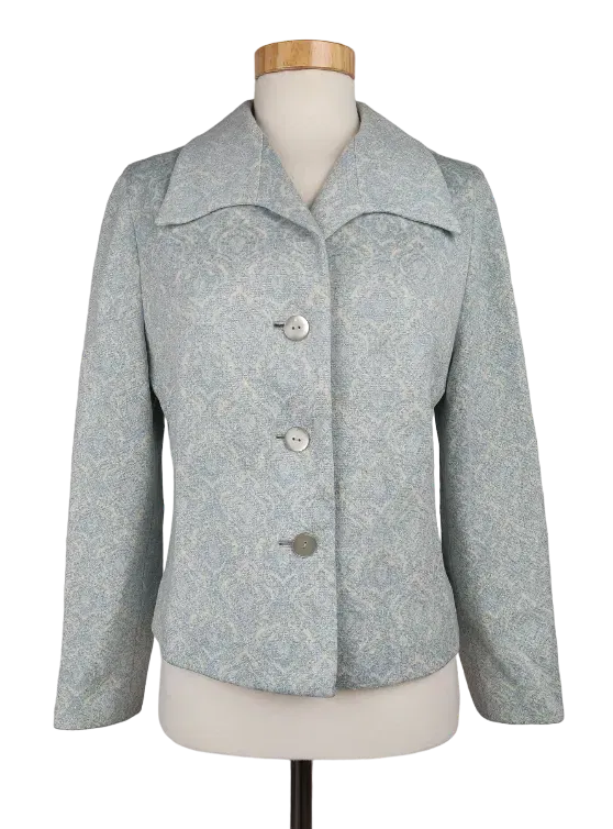 Vintage Damen Blazer, hellblau/beige - Gr. S - Bild 1