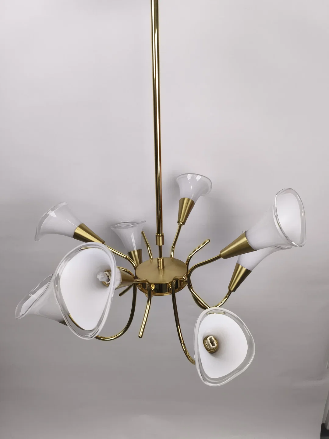 Deckenleuchte Messing/Glas, 8-flammig – Bild 5