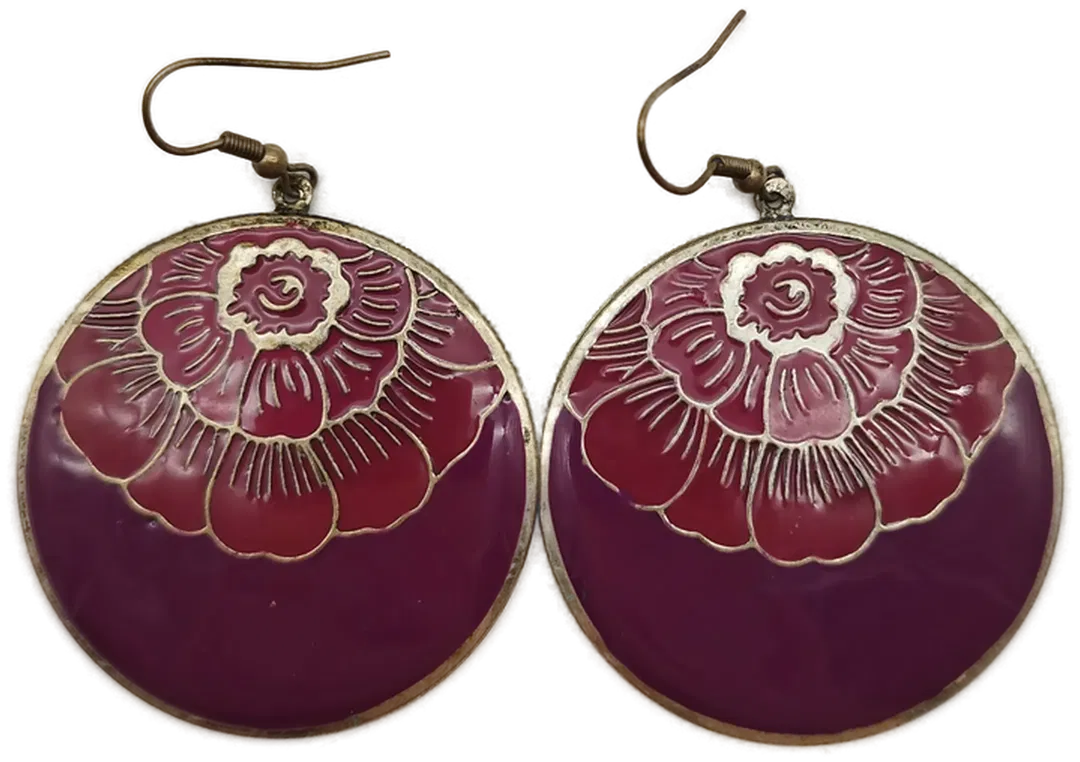 Modeschmuck Ohrringe mit Blumen-Motiv - Bild 4