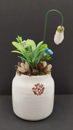 Kleiner osterlicher Blumentopf - Deko / ca. 21cm - Bild 2