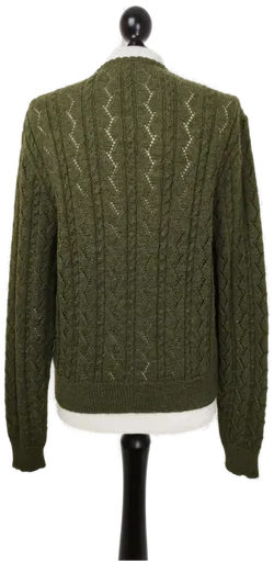 Cardigan aus 100% reiner Schurwolle Gr. S/M in olivgrün  - Bild 5