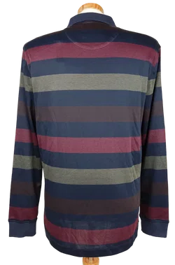 Authentic Style Herren Langarm Polo-Shirt, mehrfarbig - Gr. L  - Bild 2