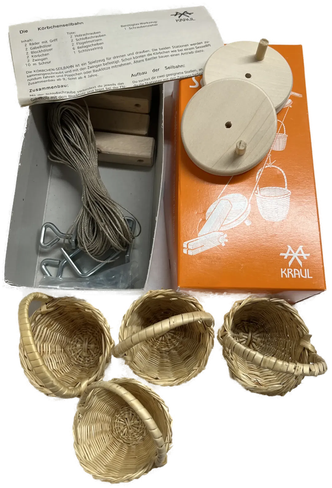 KRAUL Körbchenseilbahn Set inkl. 2 Extra Körbchen - NEU - Bild 1