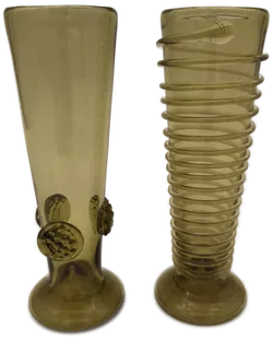 2 mundgeblasene Gläser, tschechische Handarbeit, Replik  - Bild 1