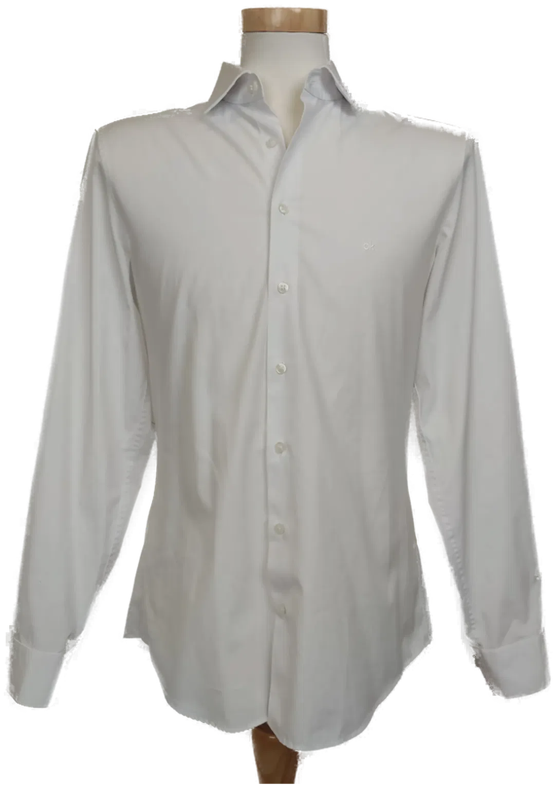 Calvin Klein Herren Hemd fitted weiß Gr. 40 - Bild 4