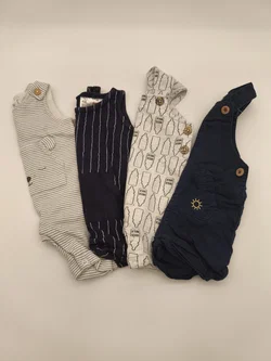 4er Set Latzhose Baby, Gr. 56 – Vorschau 5