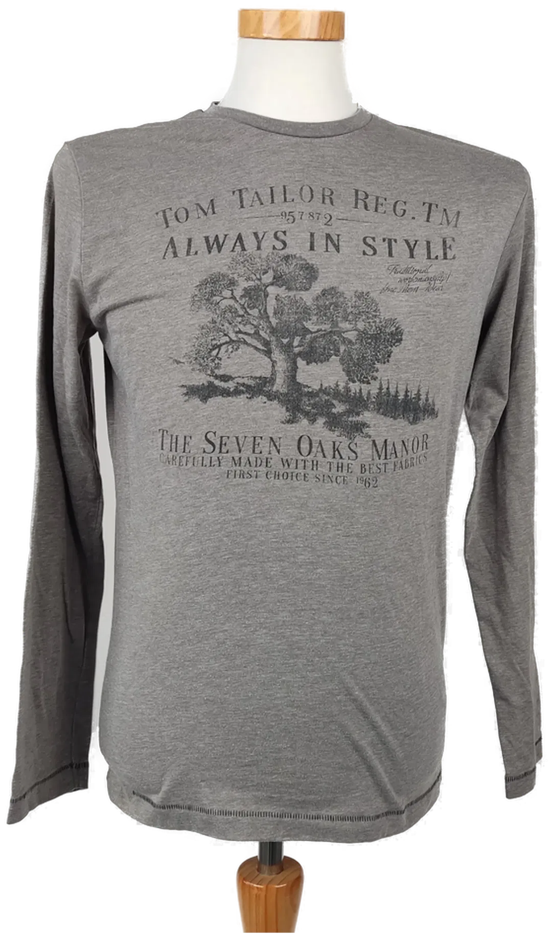 Tom Tailor Damenlangarm T-Shirt grau Gr.S 175/88A - Bild 4