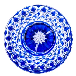 Kobaltblaue  Bleikristallgefäß mit Deckel Höhe 24cm - Bild 3