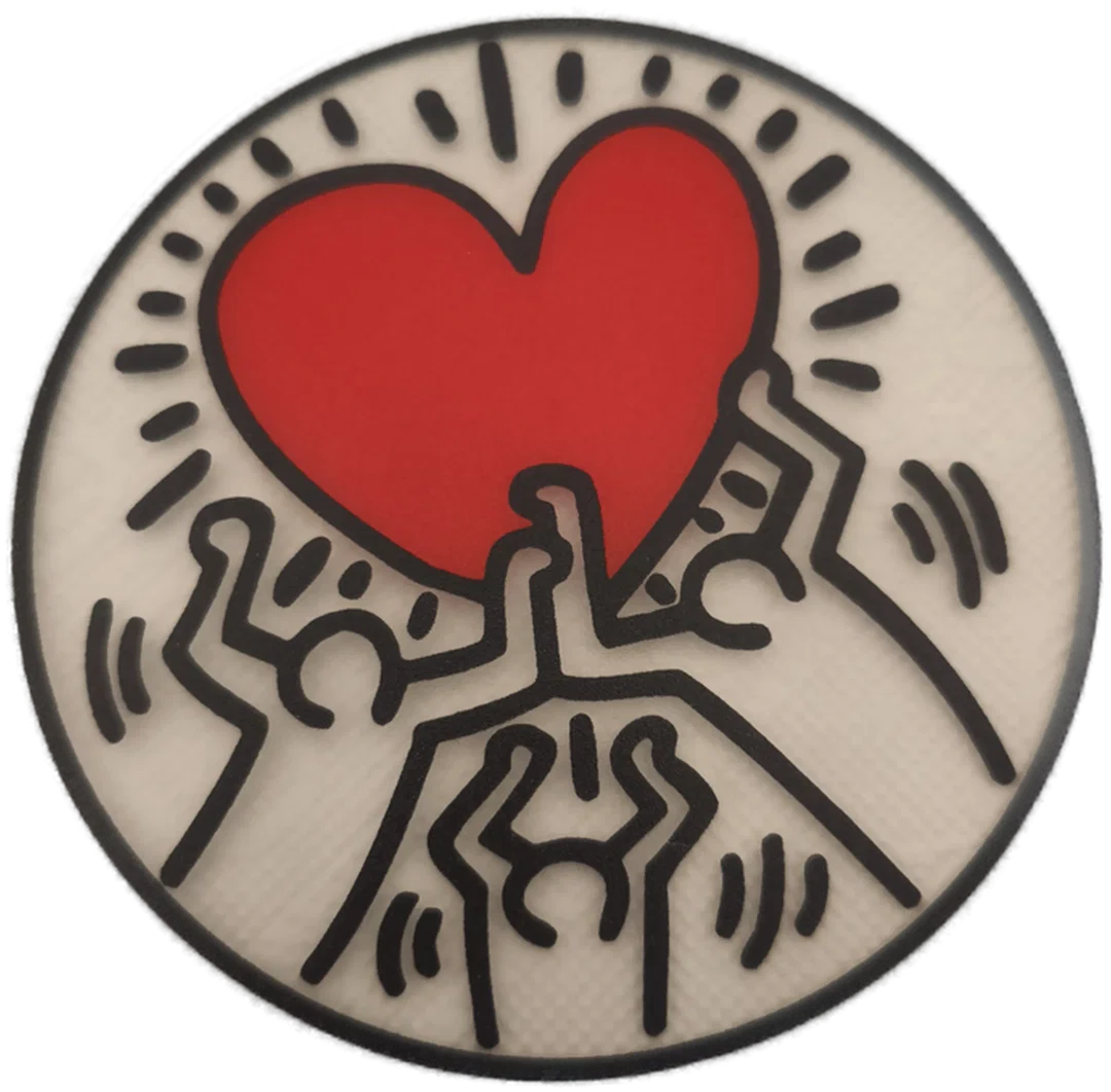 Untersetzer Keith Haring, Transparent, Pop‑Art‑Schatz, Kunststoff – Bild 2