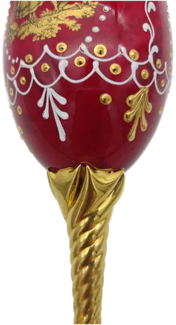  Glas aus Italien rubinrot mit goldenen Akzenten - Bild 5