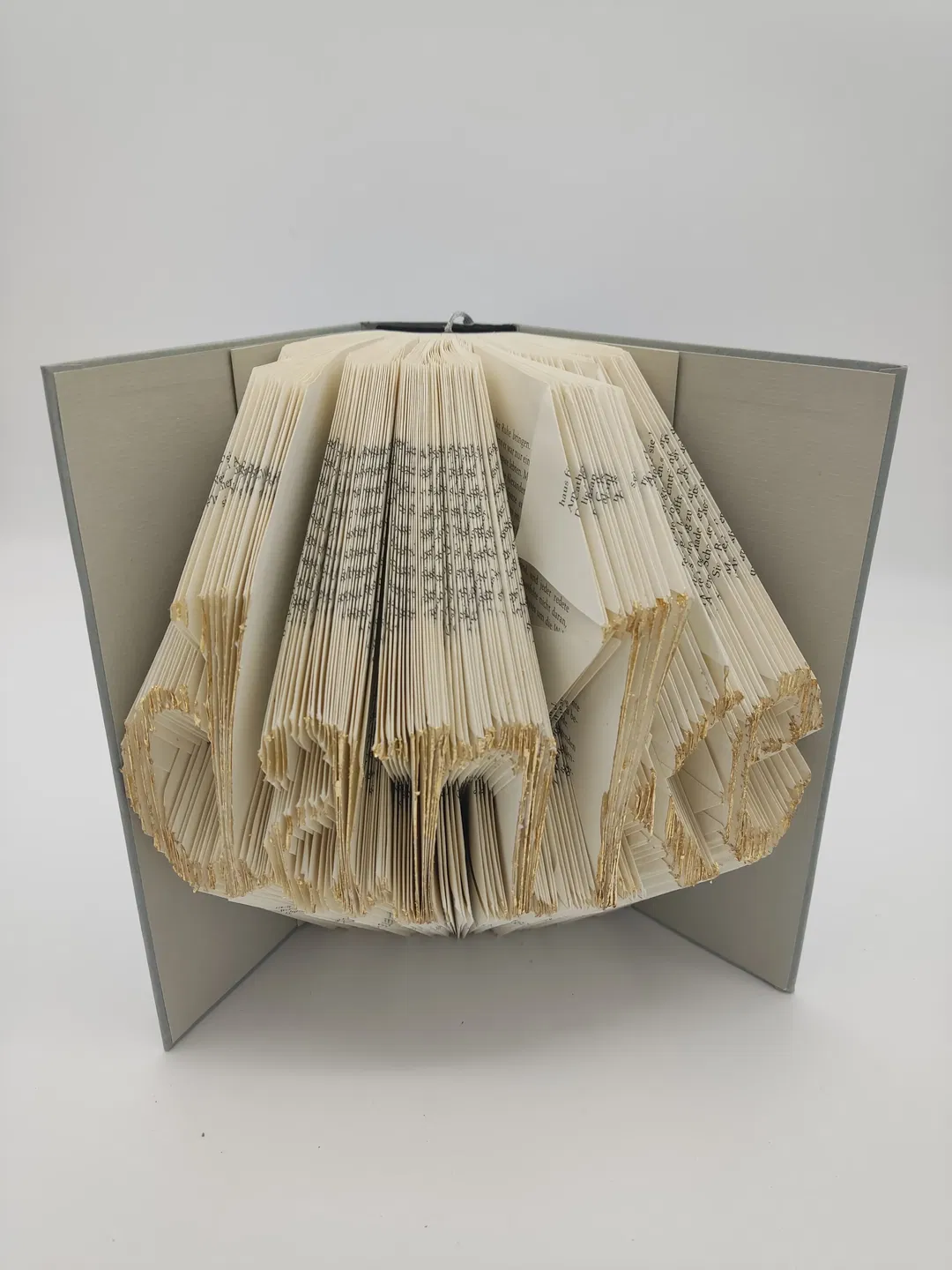 Faltkunst Buch Danke gold - Bild 1