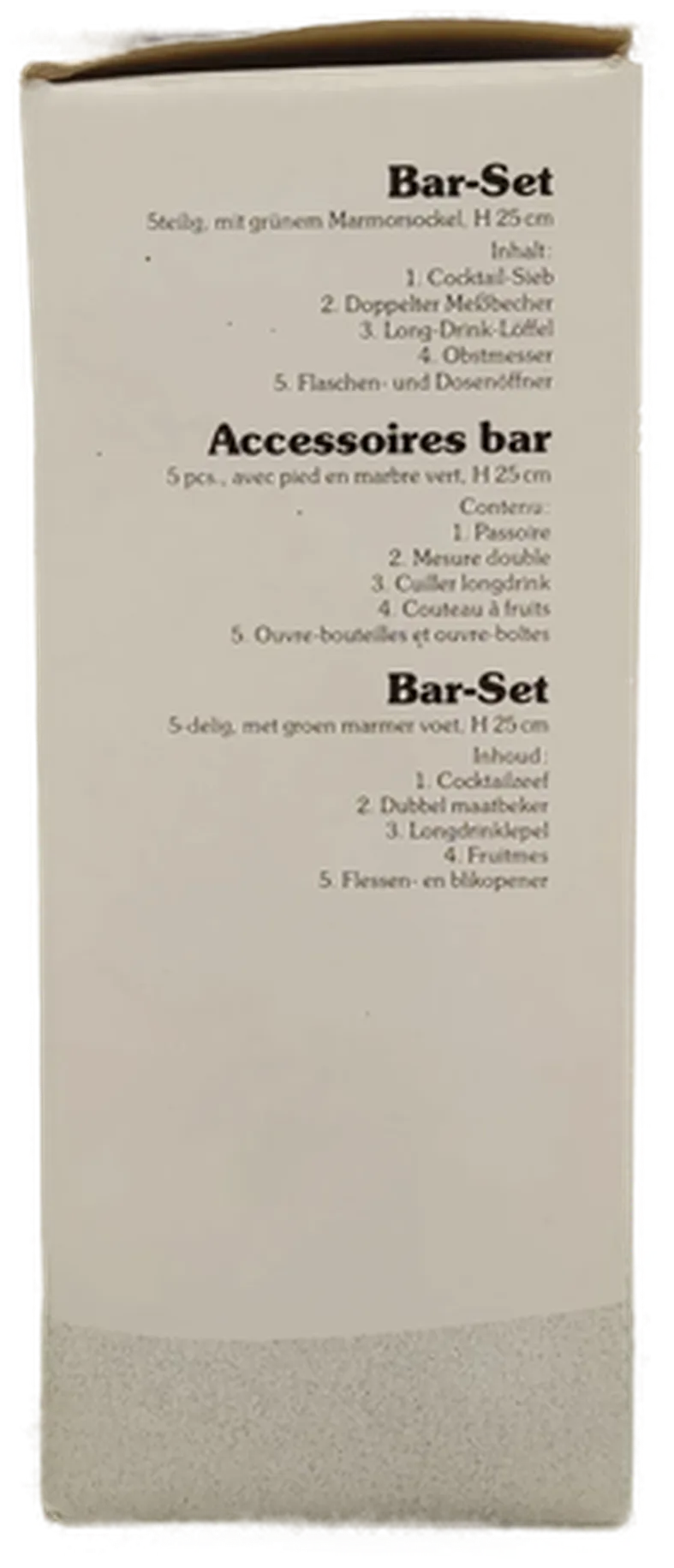Bar-Set mit Ständer aus Marmor und Glas mit Zubehör – Bild 2
