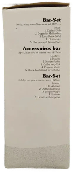 Bar-Set mit Ständer aus Marmor und Glas mit Zubehör - Bild 2
