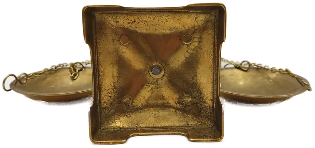Deko-Balkenwaage aus Messing – Bild 7