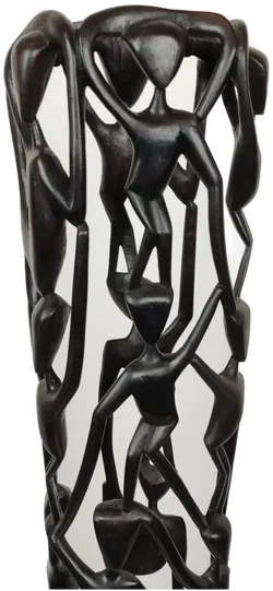 Makonde Lebensbaum Ebenholzfigur schwarz - 93 cm  - Bild 2