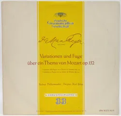Vinyl LP - Max Reger - Variationen und Fuge über ein Thema von Mozart op. 132 - Bild 1