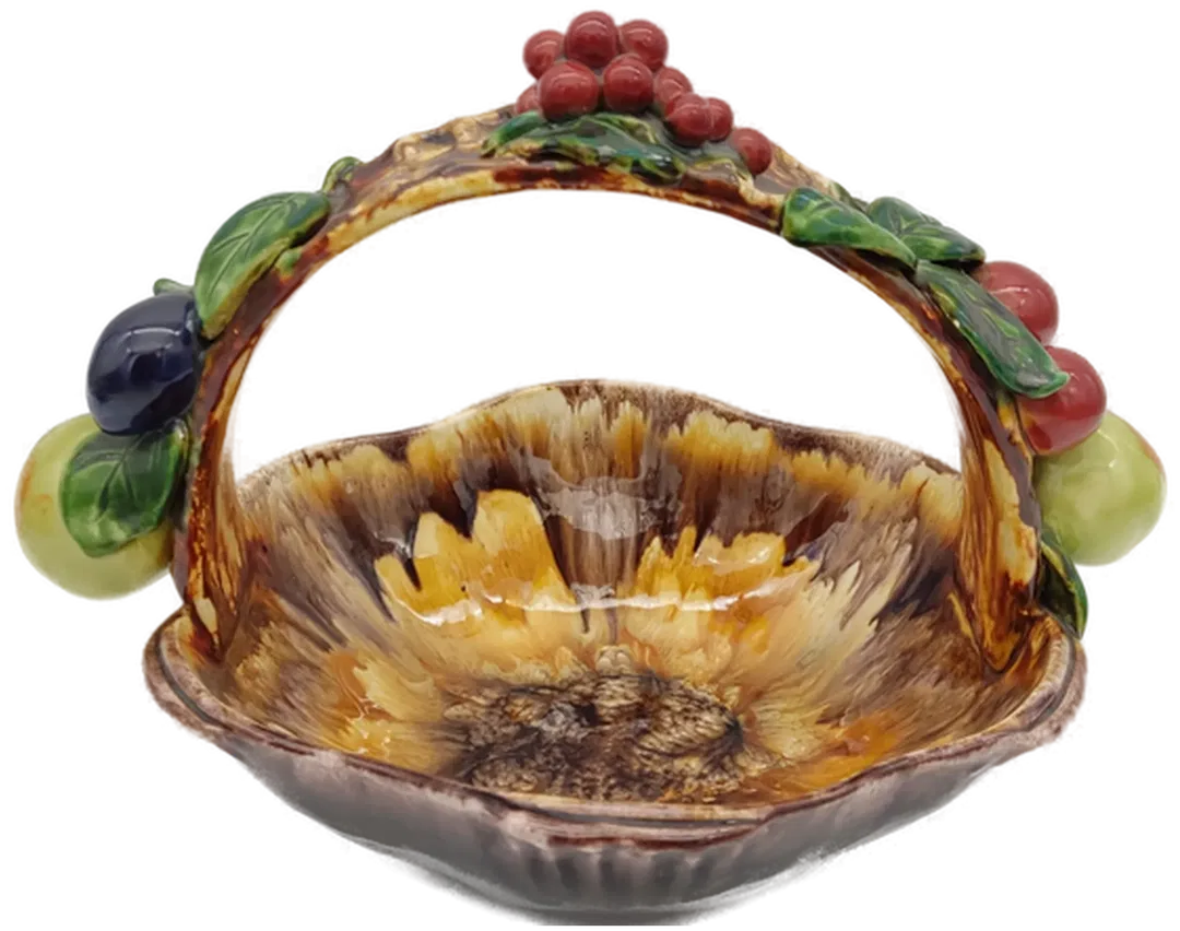 St. Peter Graz Keramikobstschale  mit Henkel mehrfarbig Vintage - Bild 1