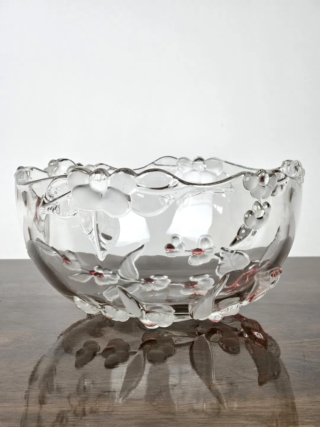 Glasschüssel mit floralen Akzenten - Durchmesser ca. 19 cm  - Bild 4