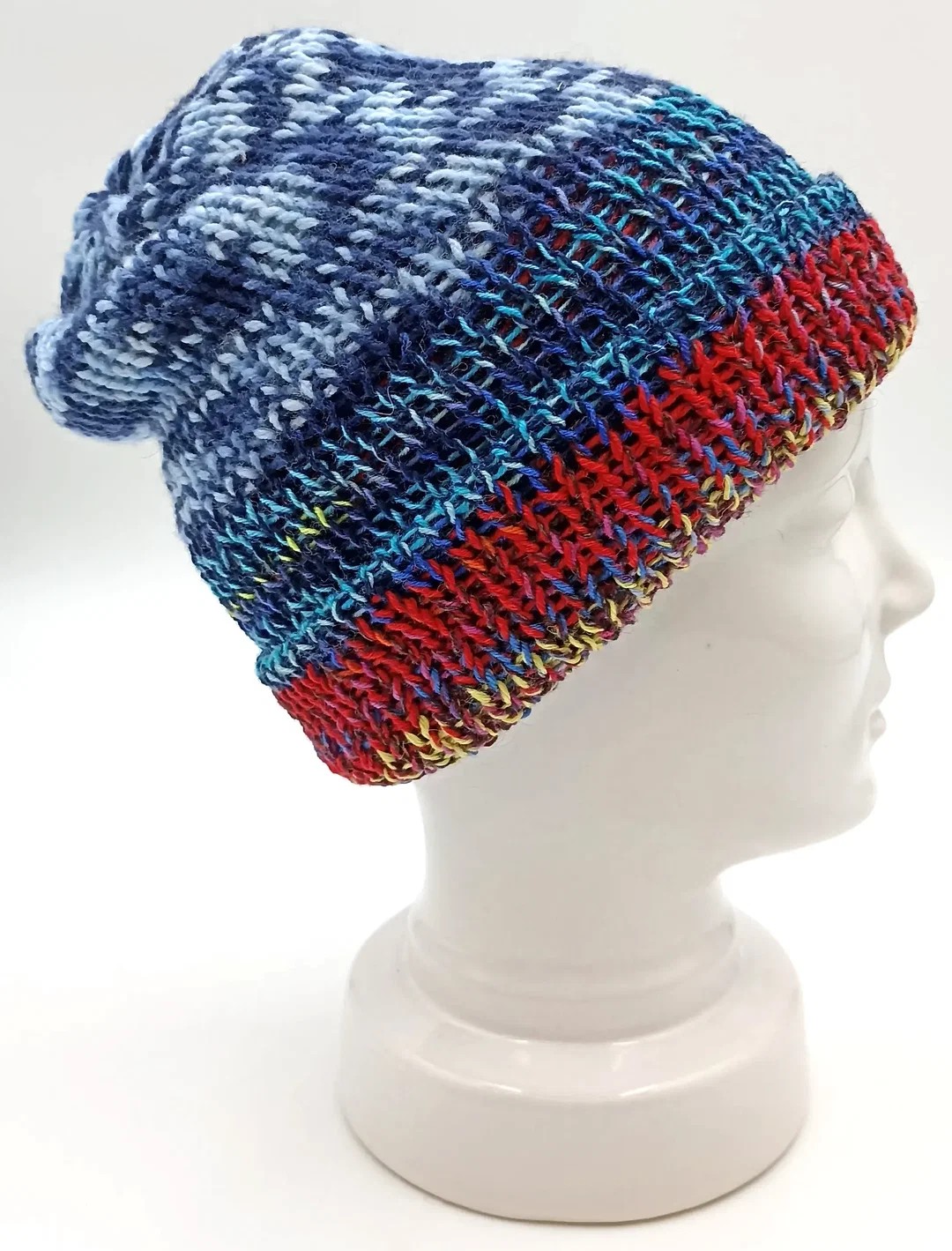 Handgestrickte Wendemütze – Bild 1