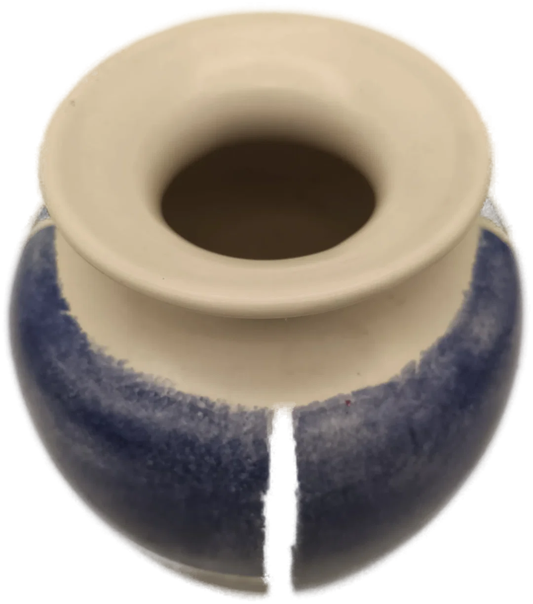 Vase blau/weiß Keramik – Bild 2