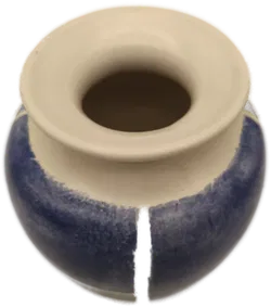 Vase blau/weiß Keramik - Bild 2