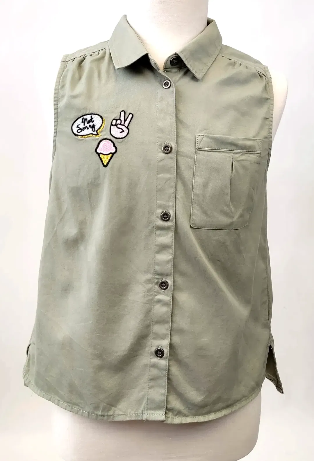 H&M Kindergilet, grün - Gr. 146 - Bild 1