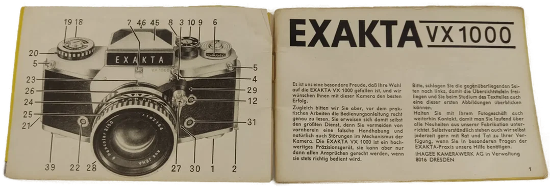 Exakta Beschreibung für Kamera "VX 1000" – Bild 3