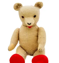 Teddybär Stofftier in braun-rot, Höhe 48cm - Bild 1