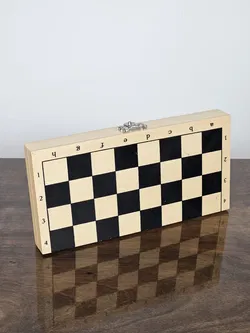 Kompaktes Schachspiel aus Holz  - Bild 3