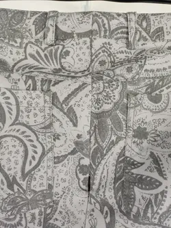 Madeleine Damen-Stretchjeans grau geblümt - 42 / XL - Bild 3