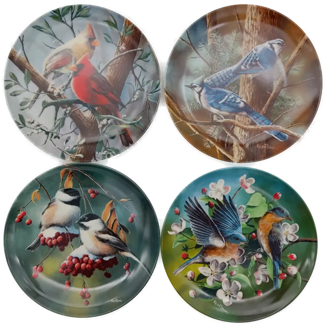 4er Sammelteller Set mit Vogelmotiven - Bild 1