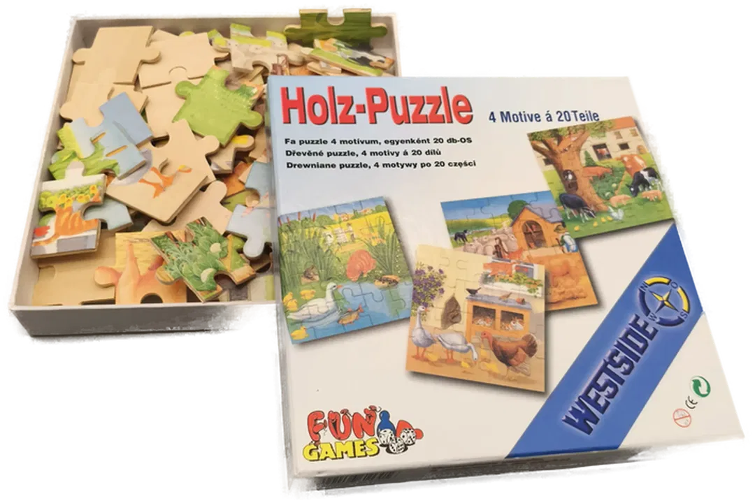 Holzpuzzle, Puzzle Kinder, 4 Motive  - Bild 4