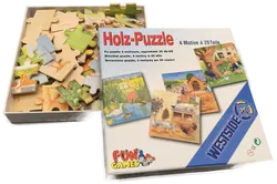 Holzpuzzle, Puzzle Kinder, 4 Motive  - Bild 1