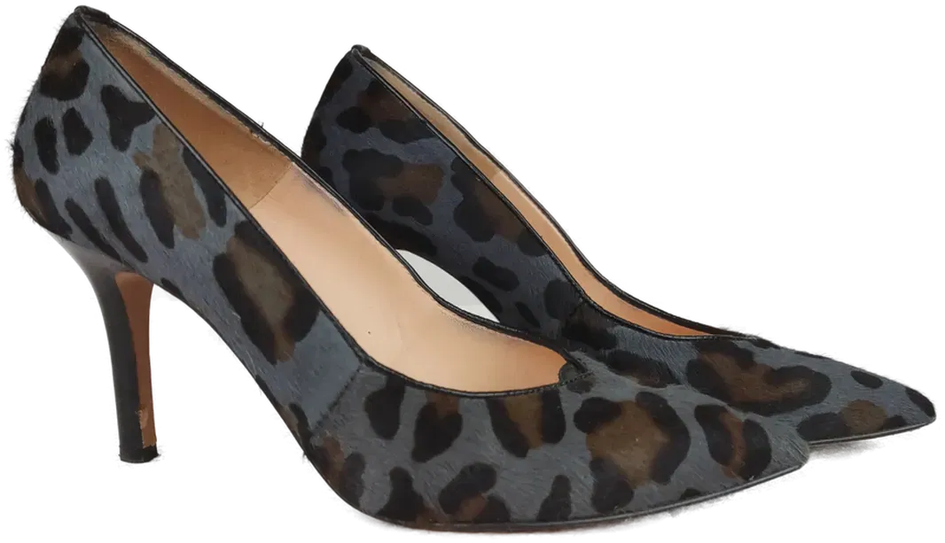 John Grey Damen Pumps Kunstfell, Animal Print - Größe 37,5 - Bild 4