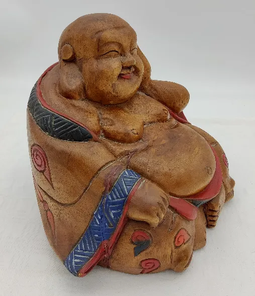 Buddah Figur aus Holz – Bild 2