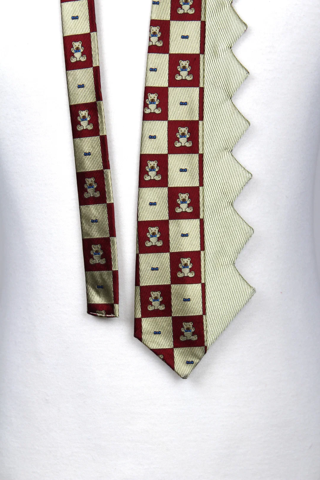 Angelika Holz Berlin "Sägezahn-Krawatte", Vintage Art Tie - Design-Rarität!  – Bild 2