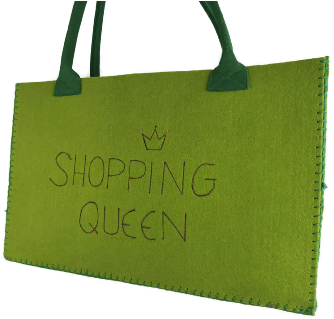 Filztasche Grün Shopping Queen - Bild 1