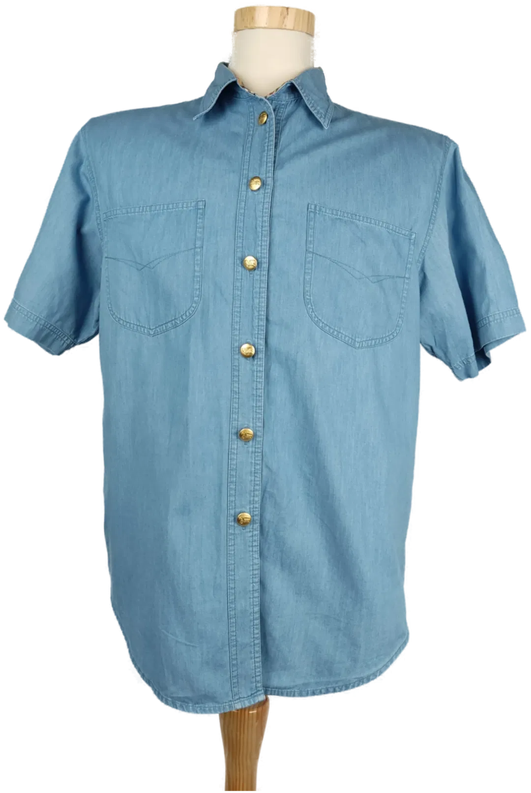 Burberry Herrenhemd kurzarm blau - S/46 - Bild 4