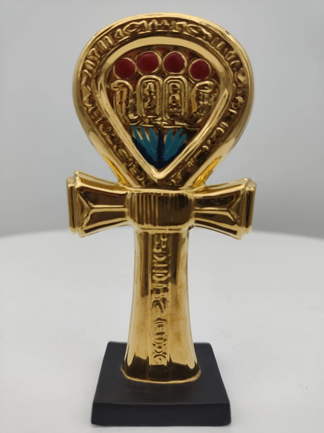Goldener Spiegelhäuses von Tutanchamun Porzellan & Zertifikat von Franklin Mint | Limitierte Rarität - Bild 1