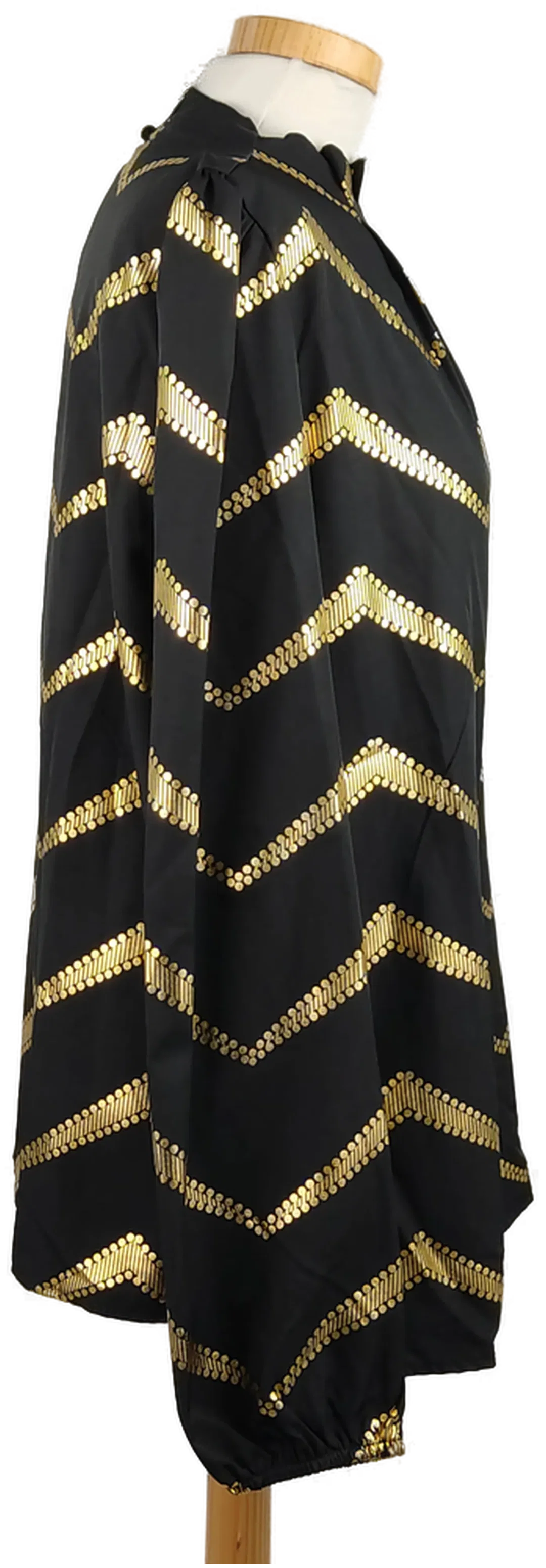 Damenbluse schwarz-gold - XL/42 – Bild 2
