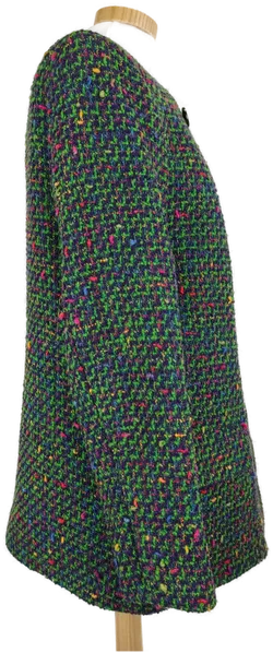 Donna Bonita Damen Blazer grün-pink-blau gewebt - M/L - 38/40 - Bild 3