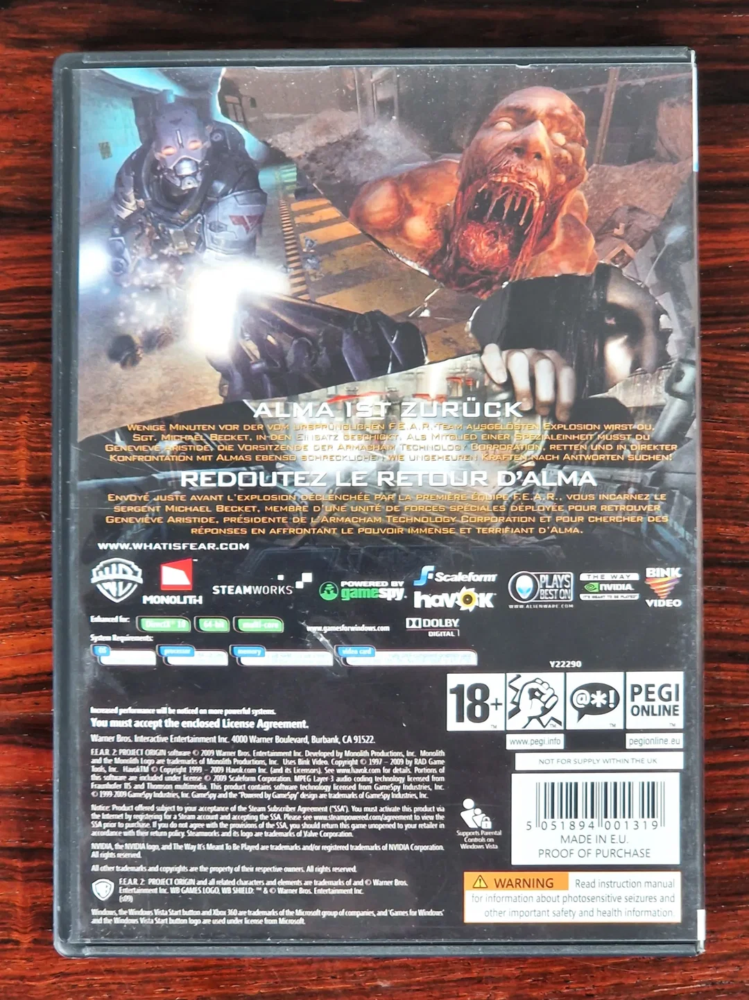 F.E.A.R. 2: Project Origin - PC-Spiel - DVD-ROM - FEAR – Bild 2