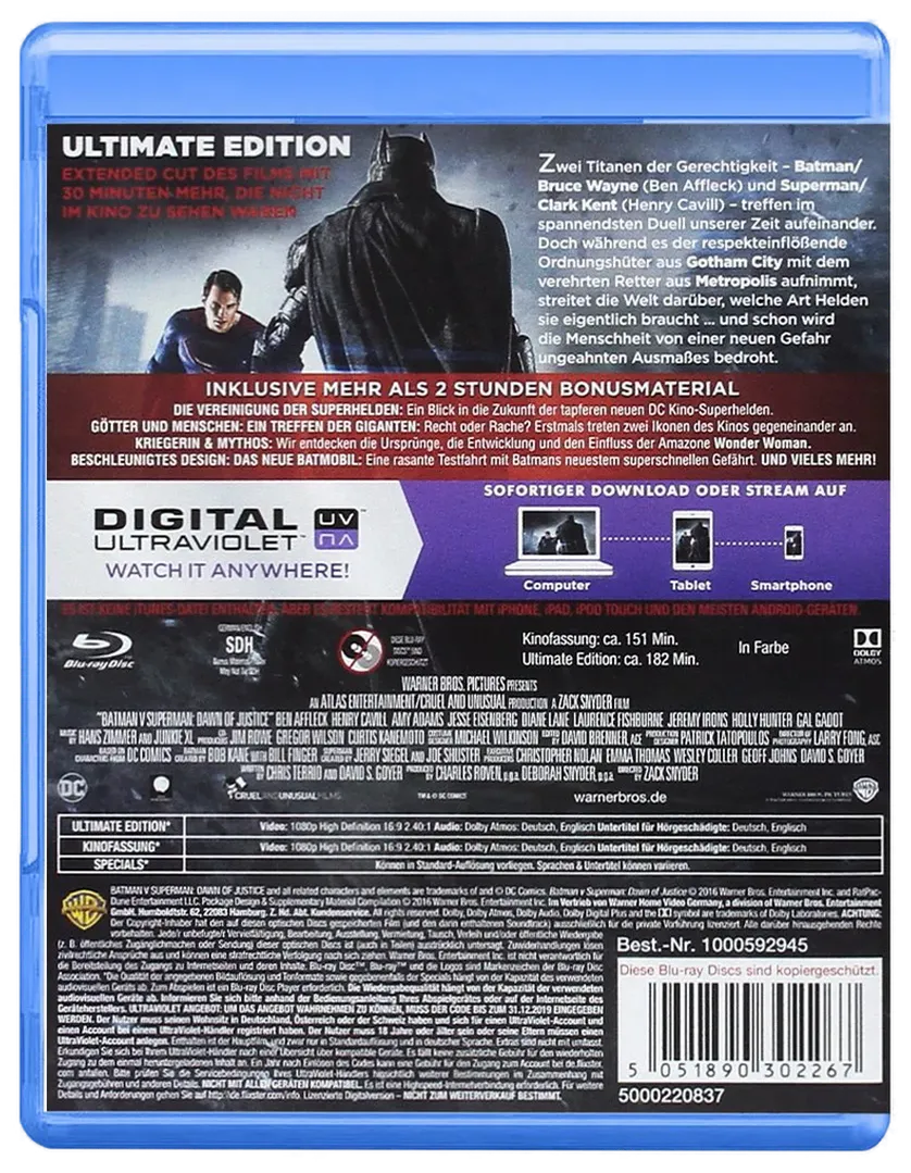 Blu Ray "Batman v Superman: Dawn of Justice" – Ultimate Edition – Bild 2