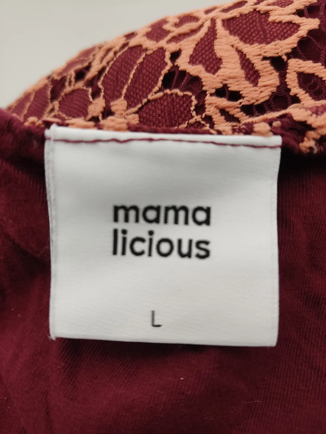 Mamalicious Umstandskleid Weinrot Geblümt | Wie Neu – Bild 9